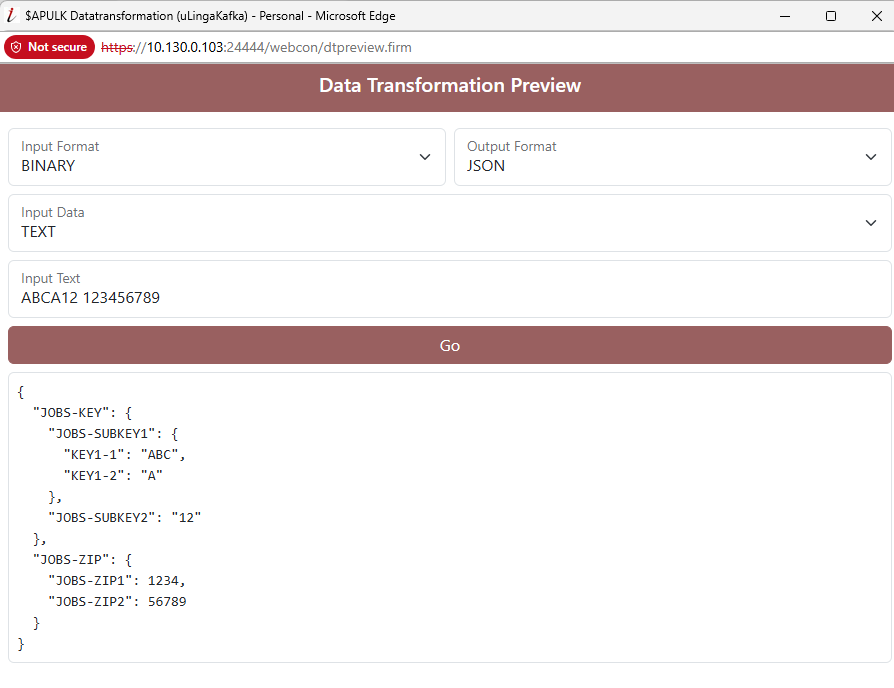 Preview Data Transformation